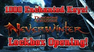 Neverwinter - 1000 Enchanted Keys - Lockbox Opening!