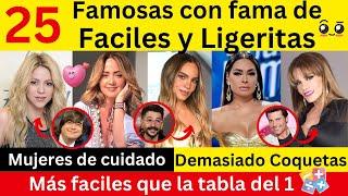 25 famosas con fama de fáciles y ligeras