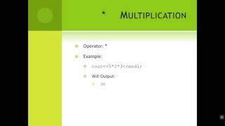 Math Operators in C++