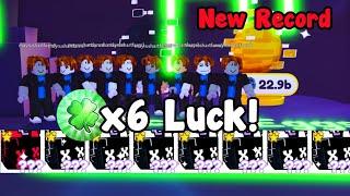 How Many Huge Hacked Cats Can I Hatch With 6x Luck Using 10 Accounts? - Pet simulator X Roblox