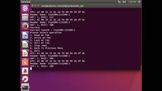 Linux C demo for UHF  RFID Reader operation