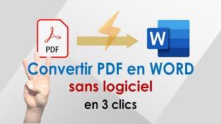 Convertir un PDF en Word sans logiciel supplémentaire |  Modifier un fichier PDF