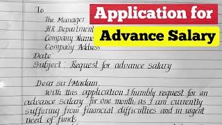 Application for advance salary | Application for advance salary payment | Request for advance salary