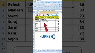 How to Use UPPER Function in Excel | Convert Text to Uppercase Easily | #Excel #ExcelFormulas