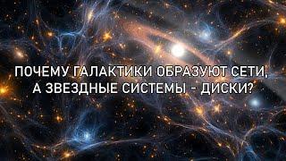 Почему галактики образуют сети, а звездные системы - диски?