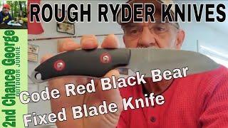 Rough Ryder Code Red Black Bear Fixed Blade Knife - very cool idea