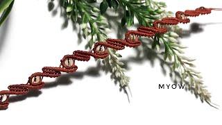 MACRAME BRACELET| SIMPLE BRACELET WITH BEADS| MYOW 352