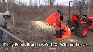 WoodMaxx TM-86H 8"x 6" PTO wood chipper action video