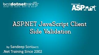 ASP.NET JavaScript Client Side Validation