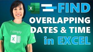 Identify Overlapping Dates and Times in Excel - EASY Formula