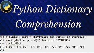 Dictionary Comprehension in Python with examples