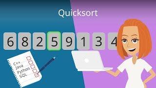 Quicksort Algorithmus / Quick Sort Sortierverfahren mit Beispiel (deutsch)