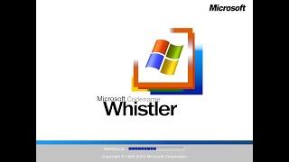 Windows Codename Whistler startup but it's 2003