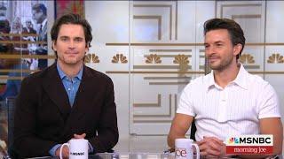 Matt Bomer and Jonathan Bailey on MSNBC's Morning Joe show - Fellow Travelers