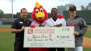 Waffle House Hero James Shaw Jr. Thows Out First Pitch at Baseball Game