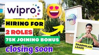 Wipro Off Campus Hiring 2023 | 2022 | 2021 | 75000 Joining Bonus! | IT Jobs