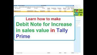 Debit Note Entry in Tally Prime | Debit Note in Tally Prime | Debit Note for Increase in Sales Value