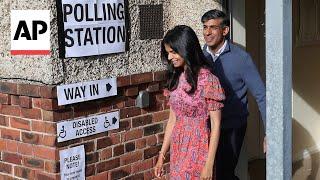 Contenders Rishi Sunak and Keir Starmer cast ballots in UK general election
