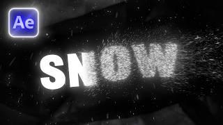 Snow Particle Disintegration In After Effects