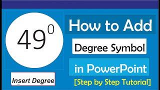 How to add degree symbol in ppt
