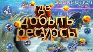 Subnautica Где найти ресурсы Алмаз, Литий, Свинец, Пещерная сера, Золото, Серебро...