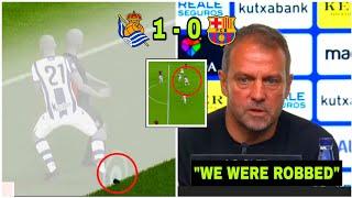 *VAR* Hansi Flick Reaction to Lewandowski Offside Goal vs Real sociedad