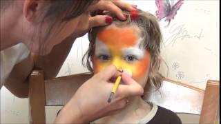 Tiger Face Painting. Мастер класс аквагрим " Тигр"