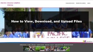 Campus Portal: How to View and Upload Documents - Applicants/Students