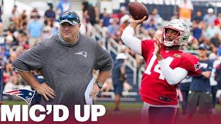 MIC’D UP: Jacoby Brissett & Offensive Coordinator Alex Van Pelt at 2024 Patriots Training Camp