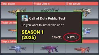 NEW UPDATE FOR TEST SERVER FOR SEASON 1 IN COD MOBILE (2025)