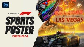 Creating a F1 Sports Design Poster | Photoshop Tutorial - Let's Create EP2