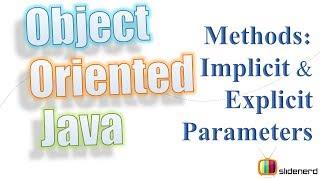 37 Java Methods Implicit and Explicit Parameters |