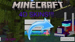 How to get 4d/5d skins minecraft bedrock edition!!! (2022) 1.19+ (showcase)