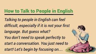 Talk To People in English Without Fear | Graded Reader | Improve Your English Skills