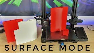 IMPRIMER EN MODE SURFACE. printing surface mode plane 3D