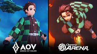 Tanjiro (Aov Skin) vs Tanjiro (Onmyoji Arena)