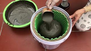 Smart creation from cement // Make cement plant pots cast from plastic nets