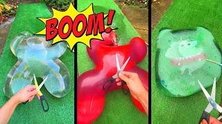 Inflating Toys until BANG! (they got huge)