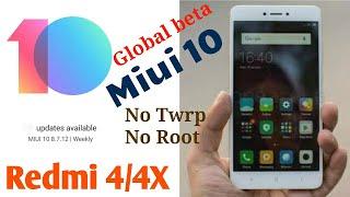 Updating to Miui 10 in REDMI 4/4x via updater. |No root| No Twrp | Miui 10 |