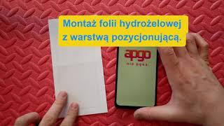 Montaż folii hydrożelowej z warstwą pozycjonującą na ekran. apgo nie pęka.