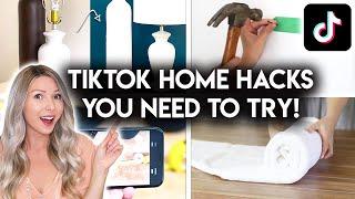 TESTING VIRAL TIKTOK HACKS | DIY ROOM DECOR + HOME IMPROVEMENT