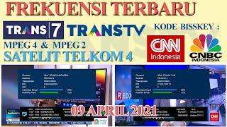 FREKUENSI TERBARU TRANSTV & TRANS 7 SATELIT TELKOM 4 ( 09 APRIL 2021)