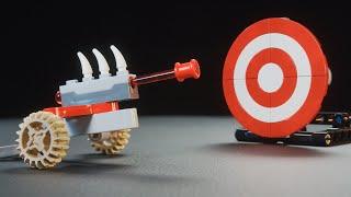 Shooting at Lego Targets - Lego Technic Experiments