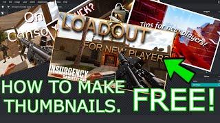 How to make youtube thumbnails FREE. | Pixlr E