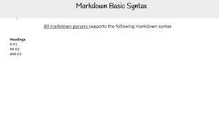 Markdown Basic Syntax: A Quick Overview – GitHub Foundations Course