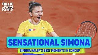 Romania's Trailblazer  Simona Halep's Best Shots in Billie Jean King Cup! 