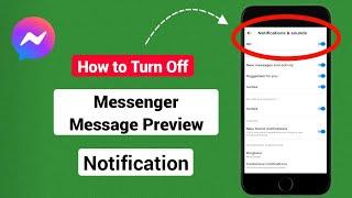 How to hide Facebook Messenger Message Preview notification | Fb messenger notification off