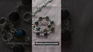 Wholesale #youtubeshorts #gemstone Silver bracelet #crystals #wholesalejewelry #handmadejewelry