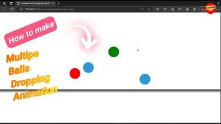 Multiple balls dropping animation | Balls bouncing animation | HTML CSS