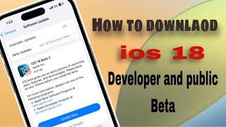 How to download / install / update  ios 18 beta in iPhone